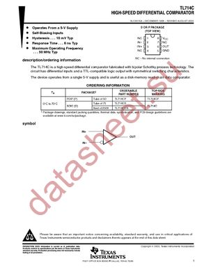 TL714CDG4 datasheet  